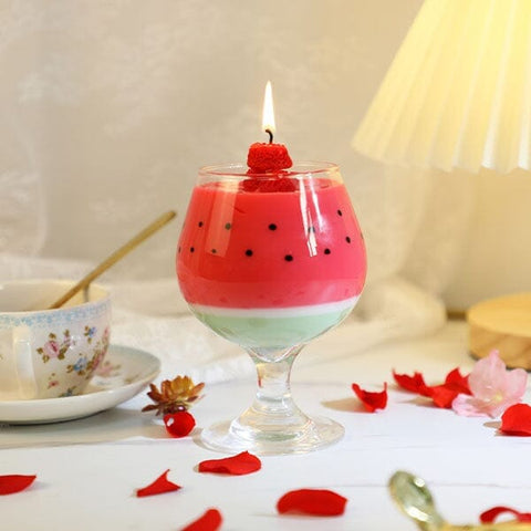 Hidden Gems Strawberry Drink Novelty Candle | 1 Ring Inside