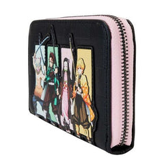 Loungefly Aniplex Demon Slayer Group Zip Around Wallet Preorder magazineracksdirect 