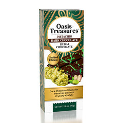 Dubai Pistachio Dark Chocolate Bar Pistachio by Oasis Treasures (75g)
