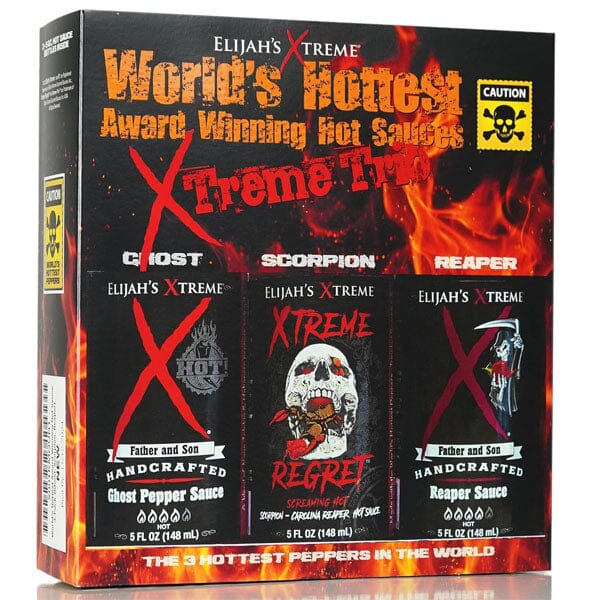 Elijah's Xtreme Trio Hottest Hot Sauce Gift Set (3 x 5 fl.oz.)