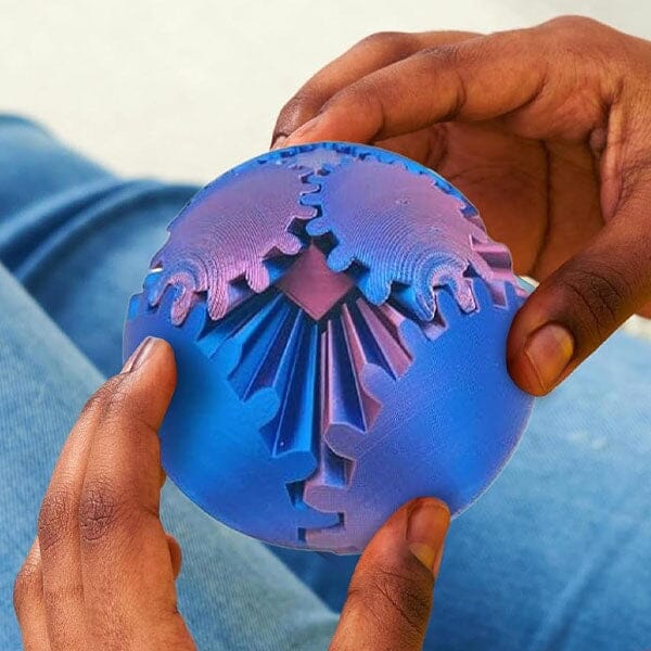 3D Printed Fidget Gear Ball Toy (1pc) Multiple Colors