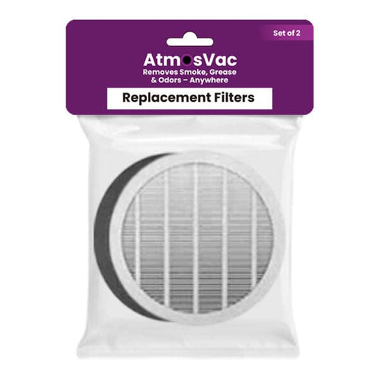 AtmosVac Portable Extractor Fan Replacement Filters (2pk) Oil Filter & Gas Filter Simple Exclusive 