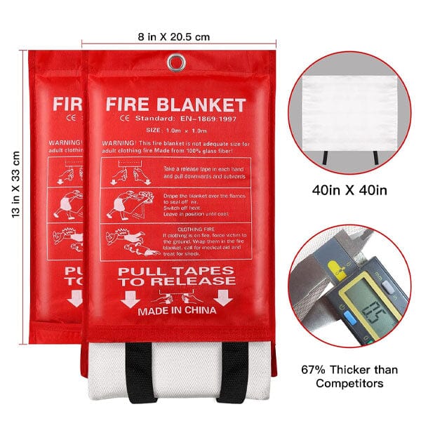 Emergency Fibreglass Certified Fire Blanket (1pc) Simple magazineracksdirect 