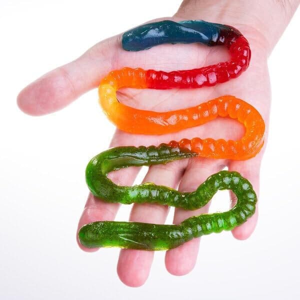 The Gummy Fireworm™ 2ft Hot Gummy Worm Candy of Increasing Spiciness