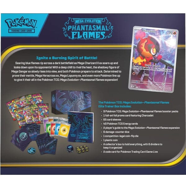 Pokémon TCG: Mega Evolution ME02 Phantasmal Flames Elite Trainer Box Simple Pokémon 
