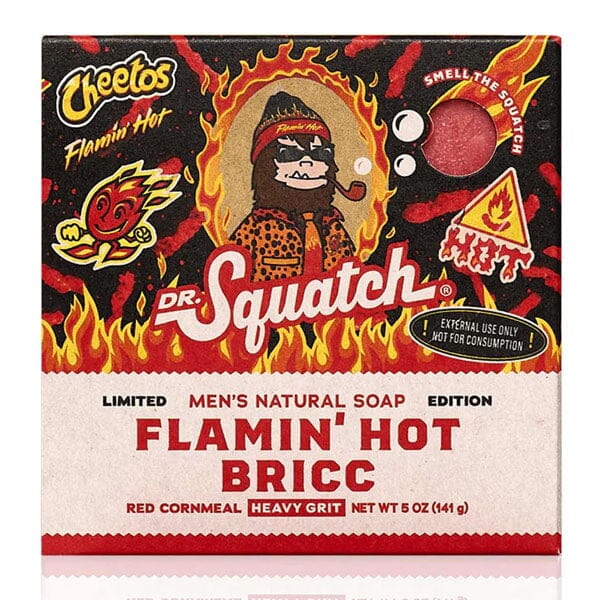 Dr. Squatch® Hot Cheetos™ Flamin' Hot Bricc All-Natural Bar Soap For Men (1pc) Limited Edition Simple Dr. Squatch 