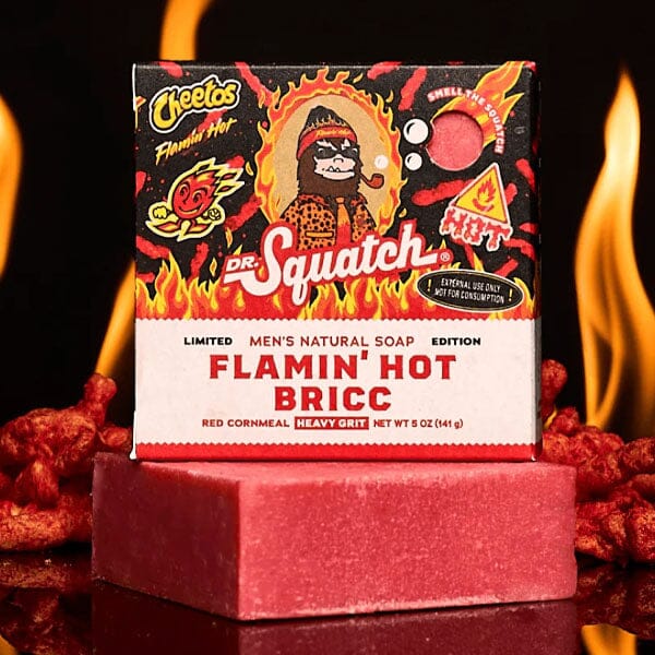 Dr. Squatch® Hot Cheetos™ Flamin' Hot Bricc All-Natural Bar Soap For Men (1pc) Limited Edition