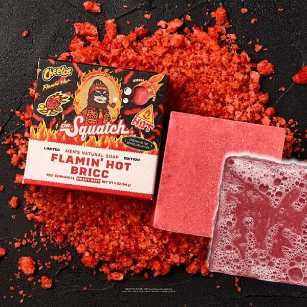 Dr. Squatch® Hot Cheetos™ Flamin' Hot Bricc All-Natural Bar Soap For Men (1pc) Limited Edition