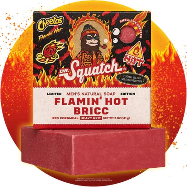 Dr. Squatch® Hot Cheetos™ Flamin' Hot Bricc All-Natural Bar Soap For Men (1pc) Limited Edition Simple Dr. Squatch 