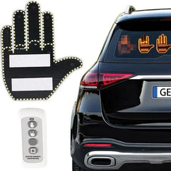 FlashFlicks Funny LED Car Accessory (w/ Remote) Novelty Truck Gadget Hand Signal Light For Road Communication Simple magazineracksdirect 