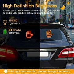 FlashFlicks Funny LED Car Accessory (w/ Remote) Novelty Truck Gadget Hand Signal Light For Road Communication Simple magazineracksdirect 