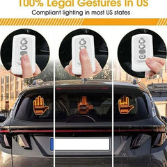 FlashFlicks Funny LED Car Accessory (w/ Remote) Novelty Truck Gadget Hand Signal Light For Road Communication Simple magazineracksdirect 