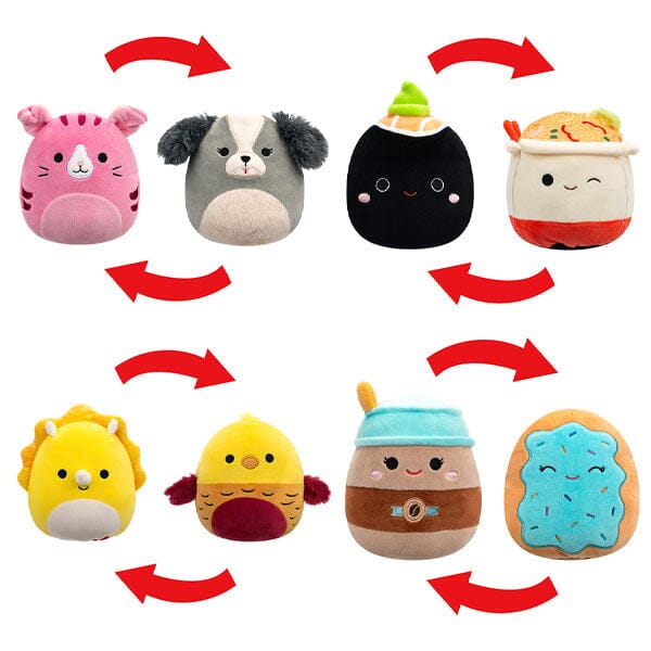 Squishmallows Flip-A-Mallows 5" Reversible Plush Toy Shozo the Sushi & Daley the Noodles Simple Squishmallows 