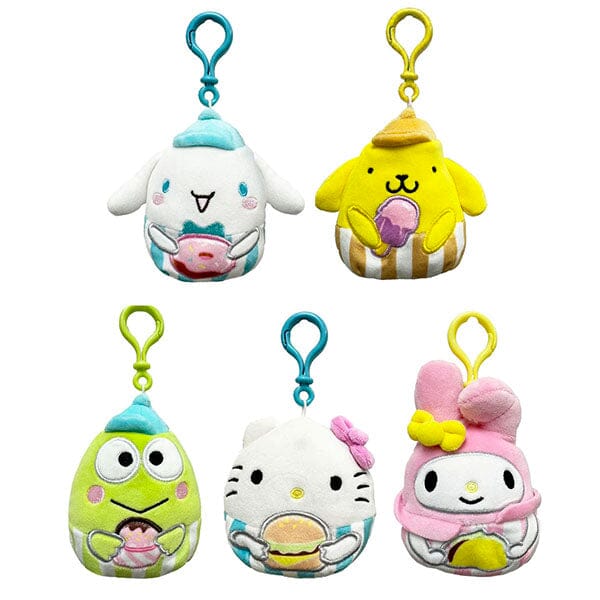 Squishmallows Plush Toy 2.5" Bag Clip Sanrio Food Truck Squad My Melody with Taco