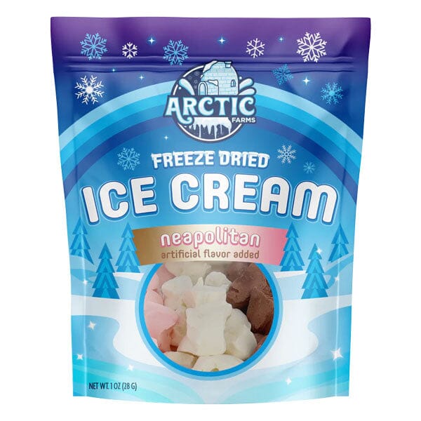 Arctic Farms Freeze Dried Ice Cream (1oz) Multiple Flavors Simple magazineracksdirect Neapolitan 