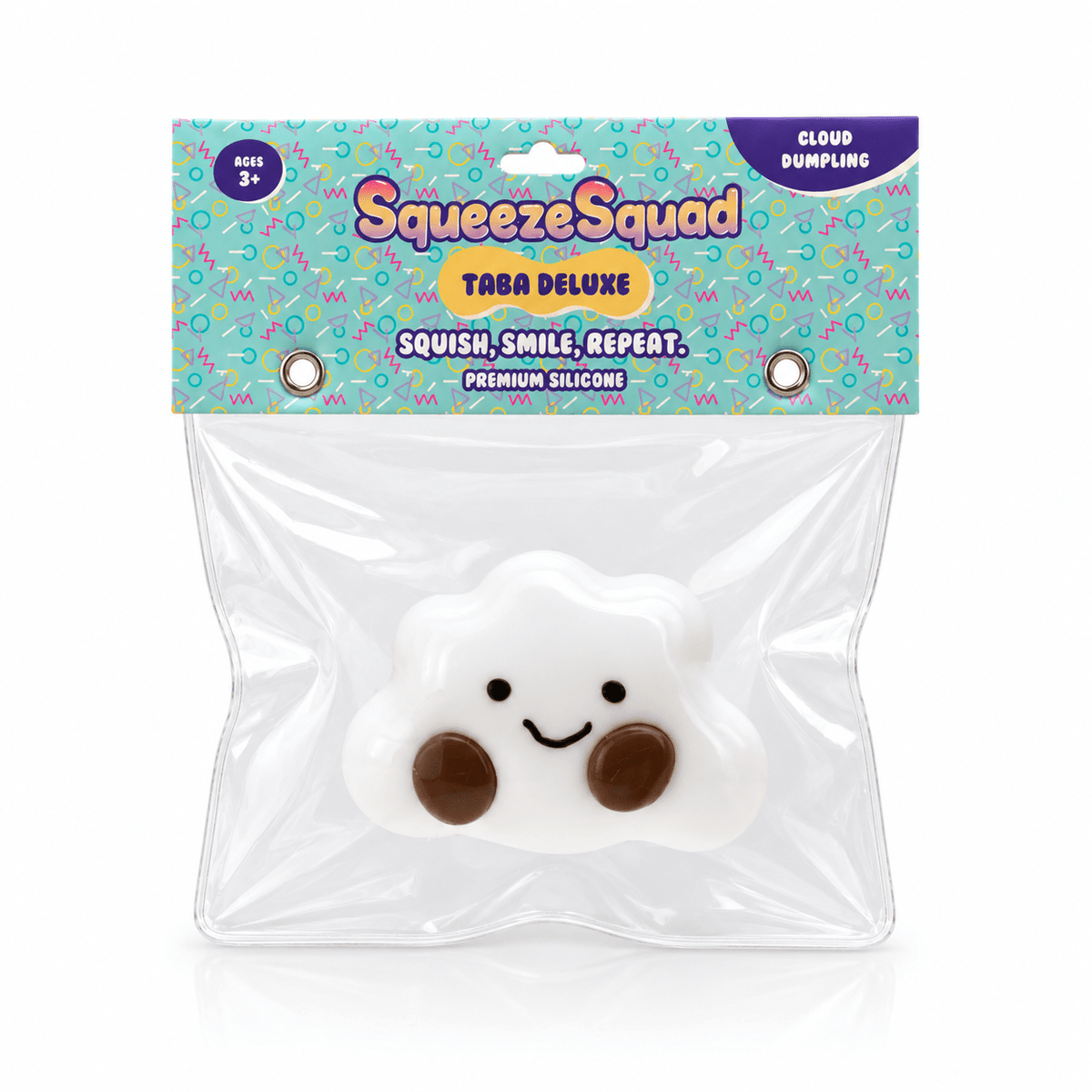 SqueezeSquad Taba Deluxe Premium Silicone Squishies® Fidget Toy - Cloud Dumpling Simple SqueezeSquad 