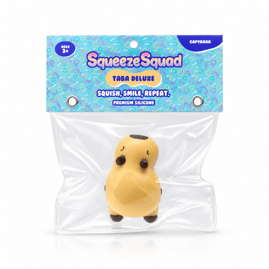 SqueezeSquad Taba Deluxe Premium Silicone Squishies® Fidget Toy - Capybara Simple SqueezeSquad 