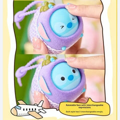 MINISO x Disney: Fruit Flocked Face Swap Series Figurine Keychain Blind Box (1pc) Simple MINISO 