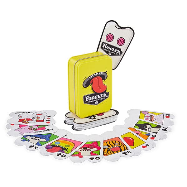 Fuggler Tooth-Shaped Playing Card Deck in Collectible Tin Simple Fuggler 