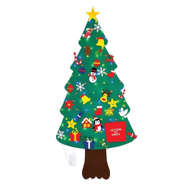 FunkyFir 63" DIY Musical Felt Christmas Tree with Motion-Sensor Lights Simple Exclusive 