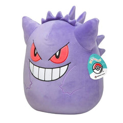Squishmallows Super Soft Plush Toys | 10" Pokémon Squad | Gengar Simple Showcase 