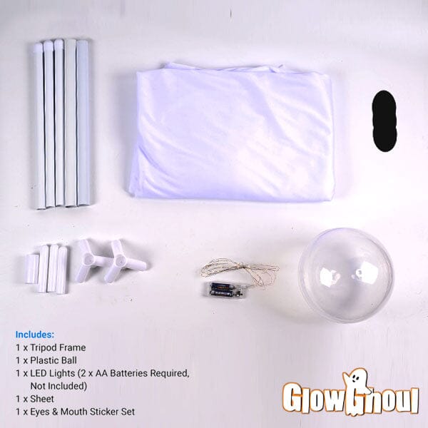 GlowGhoul DIY Ghost Lamp Kit For Halloween Decor (4ft Tall) Simple Exclusive 