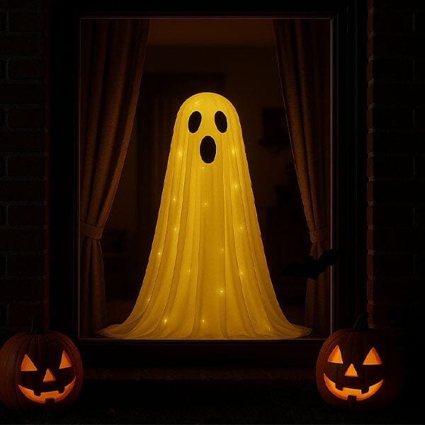 GlowGhoul DIY Ghost Lamp Kit For Halloween Decor (4ft Tall) Simple Exclusive 