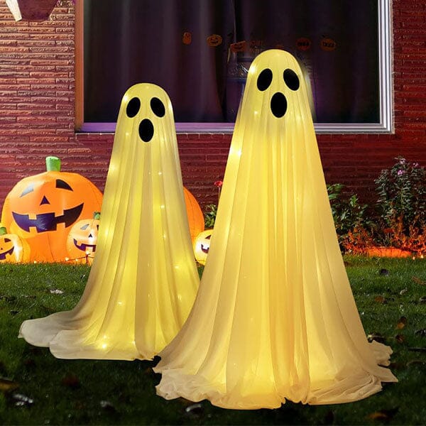GlowGhoul DIY Ghost Lamp Kit For Halloween Decor (4ft Tall) Simple Exclusive 