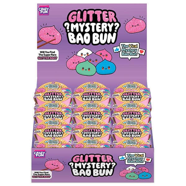 Glitter Mystery Bao Bun 4" Dumpling Squishy Fidget Toy (1pc) Simple Exclusive 