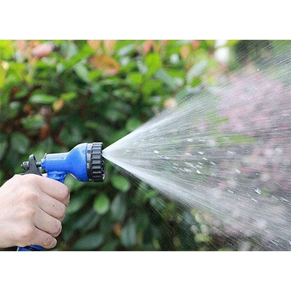 GRO-Hose BLUE | 75ft Expandable Hose With Sprayer Nozzle Simple Showcase 