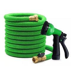 GRO-Hose GREEN | 75ft Expandable Hose With Sprayer Nozzle & Brass Valve Simple Showcase 