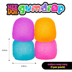 Nee Doh Gumdrop Textured Squishy Fidget Stress Ball (1pc) Assorted Colors Simple Nee Doh 
