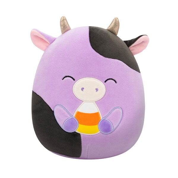 Squishmallows Plush Toys 7.5" Halloween Squad 2024 Alexie The Cow with Candy Corn Preorder Showcase 