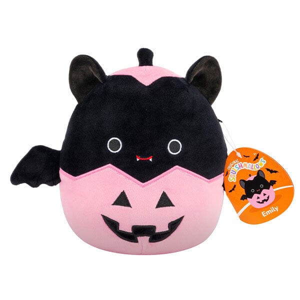 Squishmallows Plush Toys 7.5" Halloween Squad 2024 Emily The Bat in Pink Jack-O-Lantern Preorder magazineracksdirect 