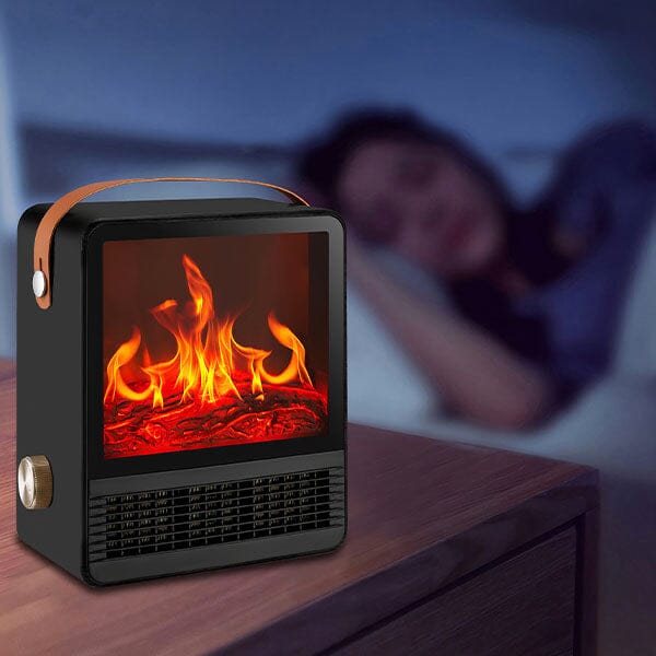 HeatMatez Portable Ceramic Heater With Real Flame! Preorder magazineracksdirect 