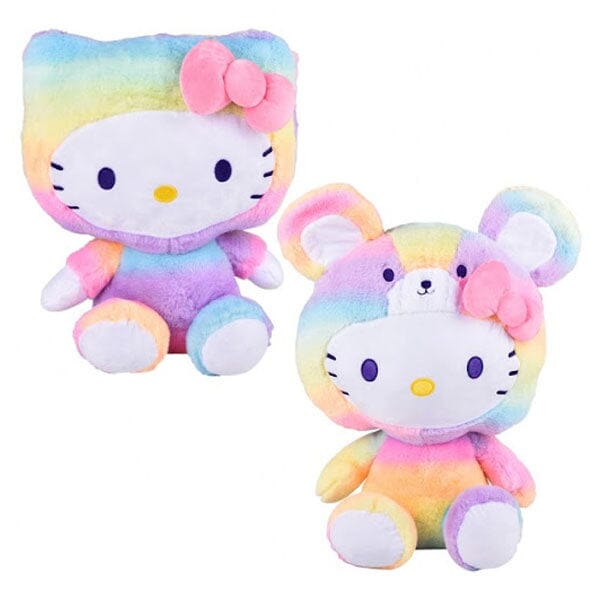 Hello Kitty 6.5" Fuzzy Rainbow Sherbet Onesie Plush (Style Ships Assorted)