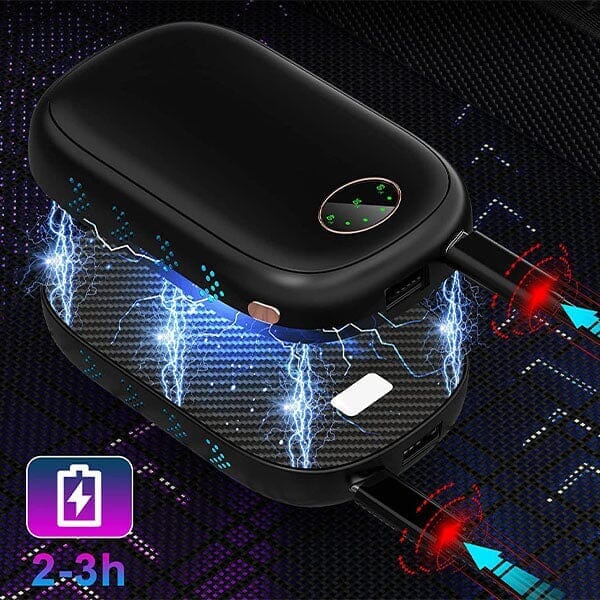 HeatMatez CozyClasp (2pc) | 3-in-1 Magnetic Hand Warmer, Flashlight & Power Bank! Simple magazineracksdirect 