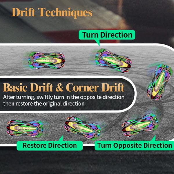 Tough Trax DriftStorm Holo Racer Holographic Drifting Remote Control Stunt Car Simple Tough Trax 