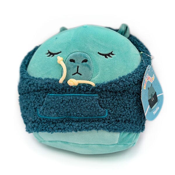 Squishmallows Super Soft Plush Toys 7.5" Hoodie Squad Nastia the Teal Capybara Preorder magazineracksdirect 