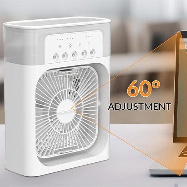 Cool Chill Portable Ice Water Fan 2-in-1 Personal Air Cooler & Humidifier Simple Cool Chill 