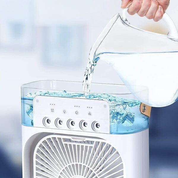 Cool Chill Portable Ice Water Fan 2-in-1 Personal Air Cooler & Humidifier Simple Cool Chill 
