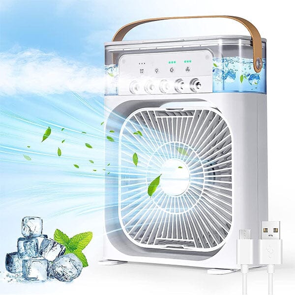Cool Chill Portable Ice Water Fan 2-in-1 Personal Air Cooler & Humidifier Simple Cool Chill 