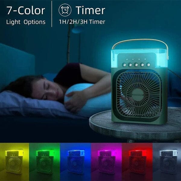 Cool Chill Portable Ice Water Fan 2-in-1 Personal Air Cooler & Humidifier Simple Cool Chill 