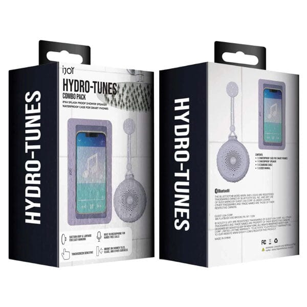 iJoy Hydro-Tunes Combo Pack: Bluetooth Shower Speaker & Waterproof Phone Case Set