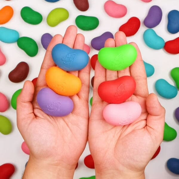 Jelly Belly Bean-Shaped Scented Squishy Fidget Stress Ball (2pk) Assorted Colors