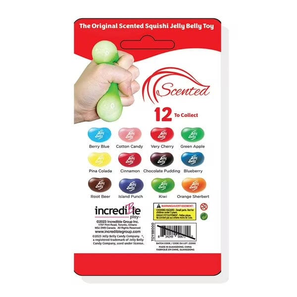 Jelly Belly Bean-Shaped Scented Squishy Fidget Stress Ball (2pk) Assorted Colors