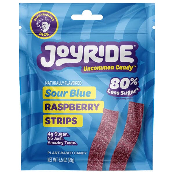 JOYRIDE™ Uncommon Candy™ x Ryan Trahan: Natural Low Sugar Sour Strips (99g) Multiple Flavors Simple Joyride Sour Blue Raspberry 