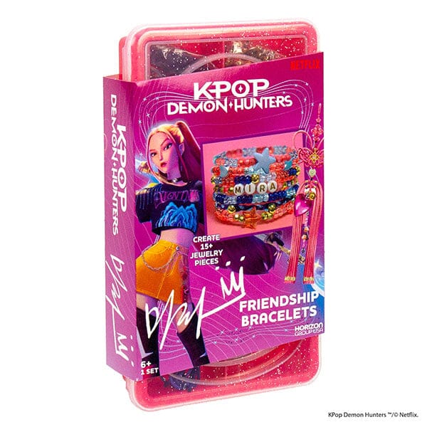 KPop Demon Hunters Beaded Friendship Bracelets Activity Craft Kit (Multiple Styles) Simple KPop Demon Hunters Mira (Pink) 