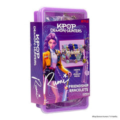 KPop Demon Hunters Beaded Friendship Bracelets Activity Craft Kit (Multiple Styles) Simple KPop Demon Hunters Rumi (Purple) 