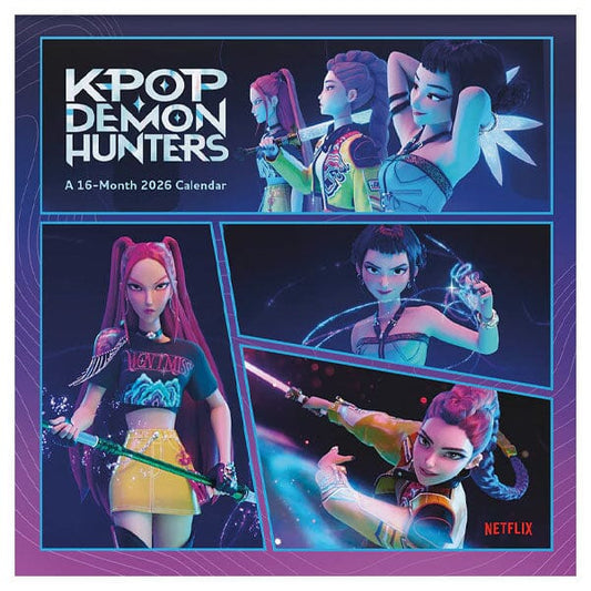 KPop Demon Hunters 2026 16-Month Full Page Wall Calendar (1pc) Simple KPop Demon Hunters 